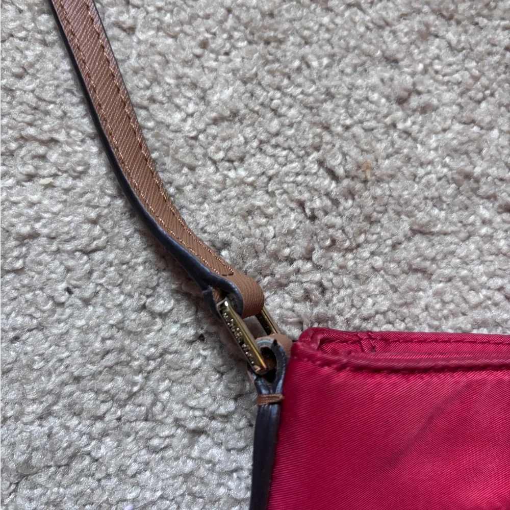 Michael Kors nylon travel Cherry Red Crossbody Bag